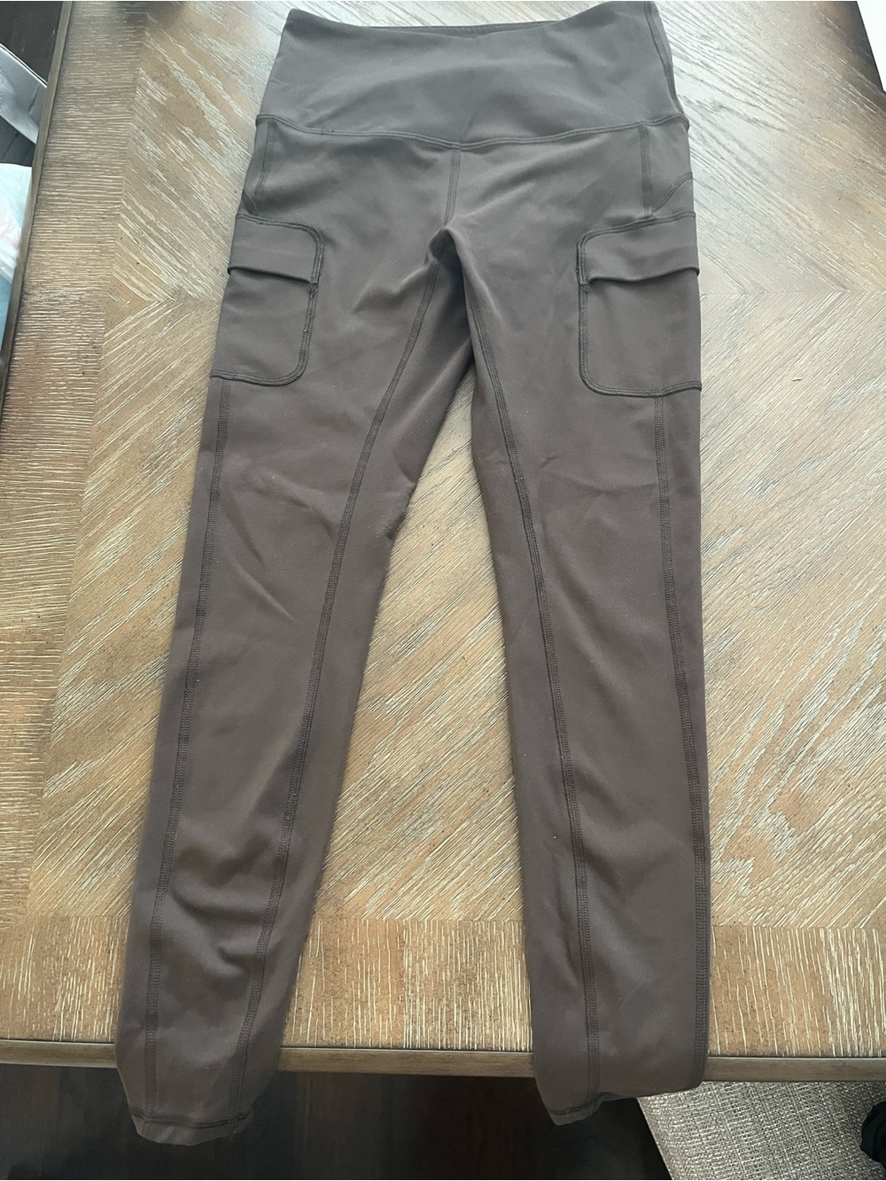 Avalanche Brown High-Waist Cargo Leggings